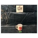 'Davy Crockett Indian Fighter' Milk Glass Mug