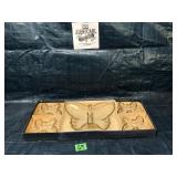 Vintage Glass Butterfly Snack Set