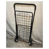 Folding metal rolling cart