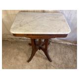 Marble top pedestal table