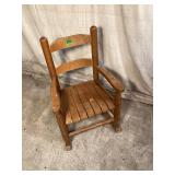 Childï¿½s Sized Wooden Rocking Chair