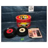 Lot of Records and Storage Tin