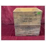 Vintage High Explosive, Double Wooden Crate