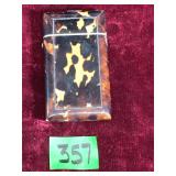 Antique Tortoise Shell Style Card Case