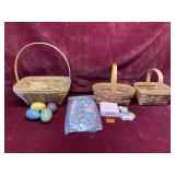 Longaberger Baskets with Easter Accessories