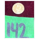 1858 California Gold Coin, 1/4