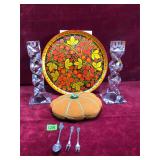 Household Items; Candlesticks; Tray & More