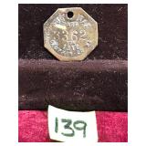 1912 Dauphinois County PA Dog Tax Tag