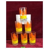 Retro Liberty Orange Slice Juice Glasses