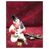 Vintage Frosty The Snowman Plastic Light