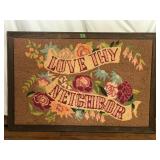 Vintage Framed Latch Rug