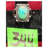 Sterling Silver Style Ring &Turquoise Stone
