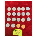 WWII Blue & Red Opa 1 Point Ration Tokens