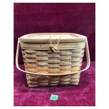 Longaberger basket W/ hinged lid