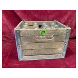 Milk Bottles and Crate