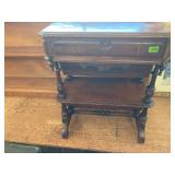 Vintage Walnut Sewing Side