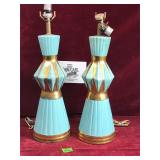 MCM Aqua Blue Elecytric Lamps