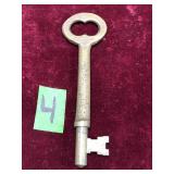 Vintage Adlake Brass Skeleton Key