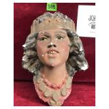 Vintage Plaster Bust of Woman