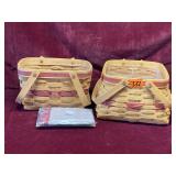 Longaberger Baskets with Accessories