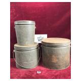 Antique Chin & Lee Galvanized Buckets & More
