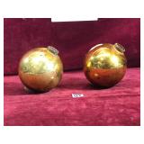 Antique Gold Glass Bulbs w/ Two Open Ends