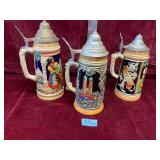 Vintage German Beer Steins