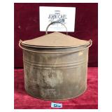 Antique Galvanized Pot w/ Handle and Lid