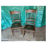 Pair of antique wooden chairs