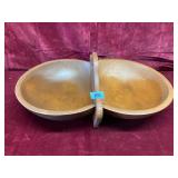 Double Sided Wooden Bowl