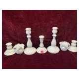 Assorted Hobnail Milk Glass