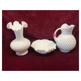 Hobnail Milk Glass