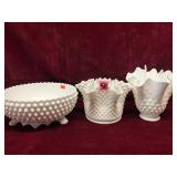 Hobnail Milk Glass