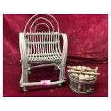 Folk Art Miniature Twig Chair