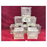 Vintage Clear Glass Blocks, 5 1/2'