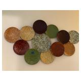 Modern Metal Colored Discs Wall Haning