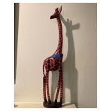 Wooden Giraffe Figure