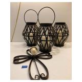 Metal Decorative Lanterns & Rod Iron Cross
