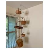 Rod Iron Basket Hanger & Baskets