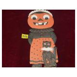 Pressed Cardboard Pumpkin Lady