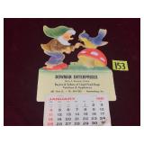 Pressed Cardboard Calendar 1981