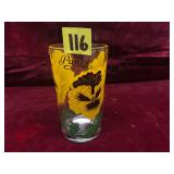 Peanut Glass Pansy Design