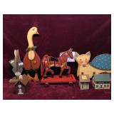 Wooden Houses and Animals