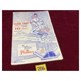 1947 Phillies Official Scorecard