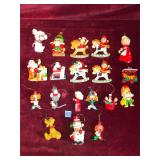 Vintage Vhistmas Ornaments, Plastic, Wood