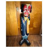 Wood Carved Clown Figure
