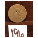 COIN:  1816 Coronet Head Large Cent