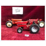 Vintage Die Cast International Tractors, x 2