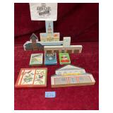 Cats Meow Style Figures and Vintage Cards