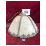 Vintage Slag Glass Hanging Lamp Shade